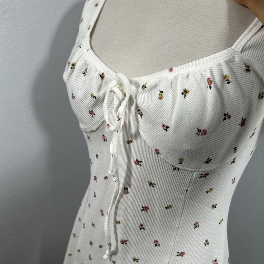 Forever 21 Mini Dress Womens M Floral Babydoll Kawaii Himekaji Gyaru Cottagecore - Picture 2 of 9